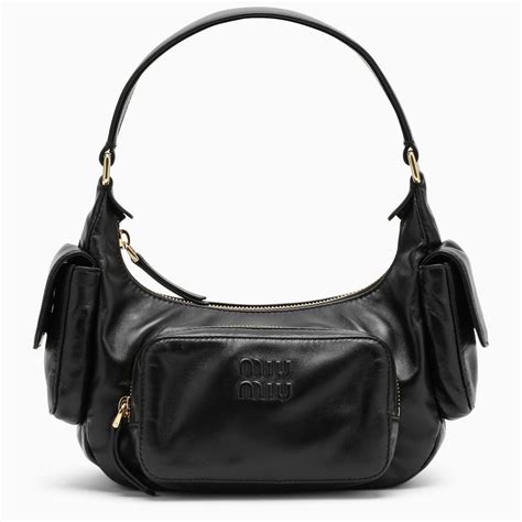 miu miu nappa pocket bag|Black Nappa Leather Pocket Bag .